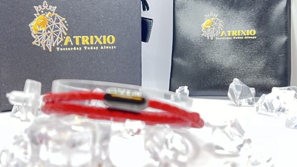 Red Leather Unisex Bracelet - Image 6