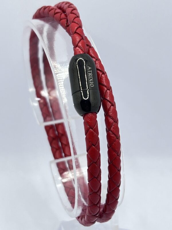 Red Leather Unisex Bracelet