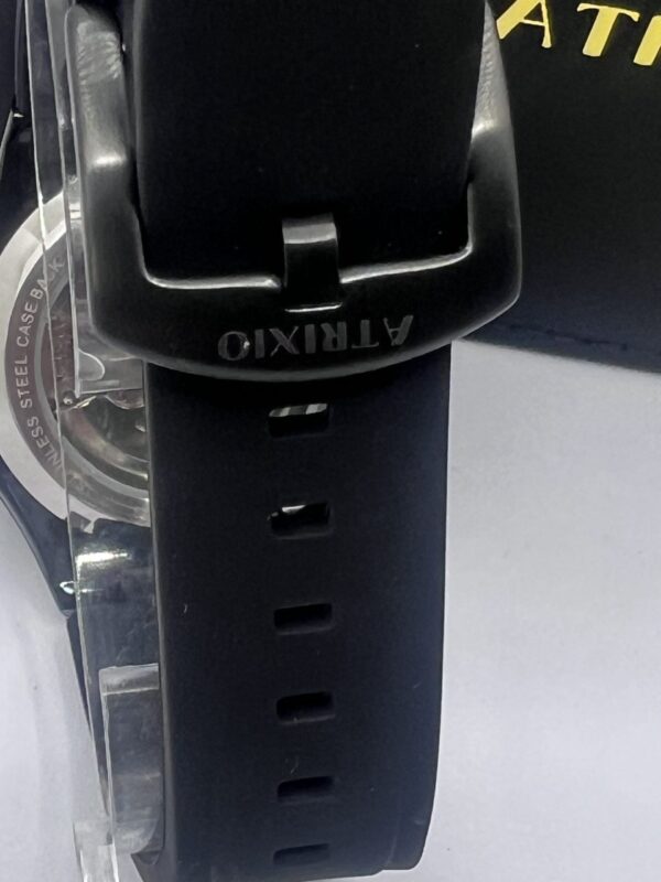 Black Atrixio Automatic Watch With Silicone Strap For Man - Image 5