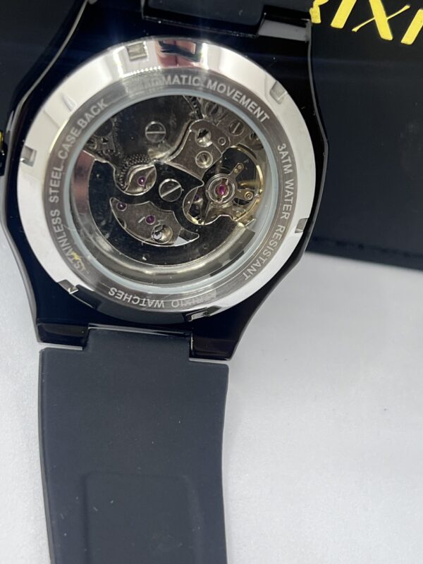 Black Atrixio Automatic Watch With Silicone Strap For Man - Image 6