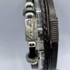 Men  Armani Jeans Leather Brown Bracelet Braided Surfer Wristband  Bracelet Bangle Wrap Fashion